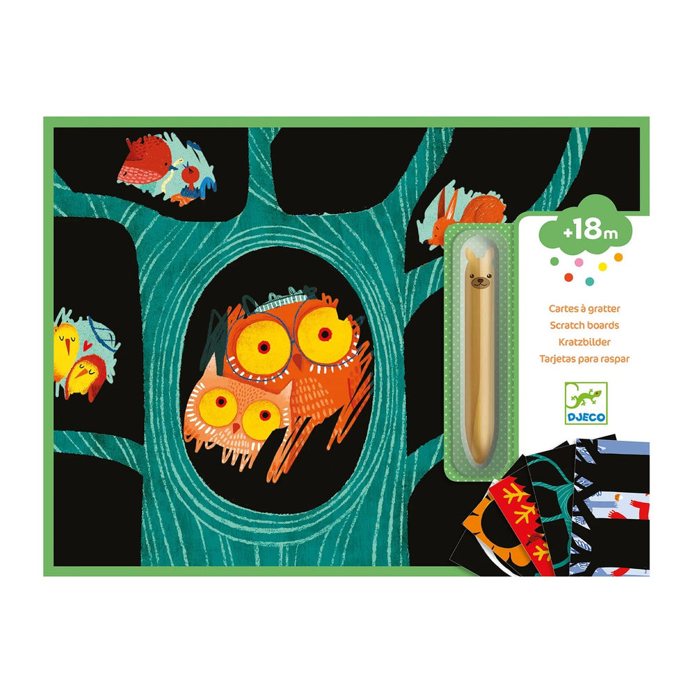 Tableaux à gratter Djeco découverte des animaux