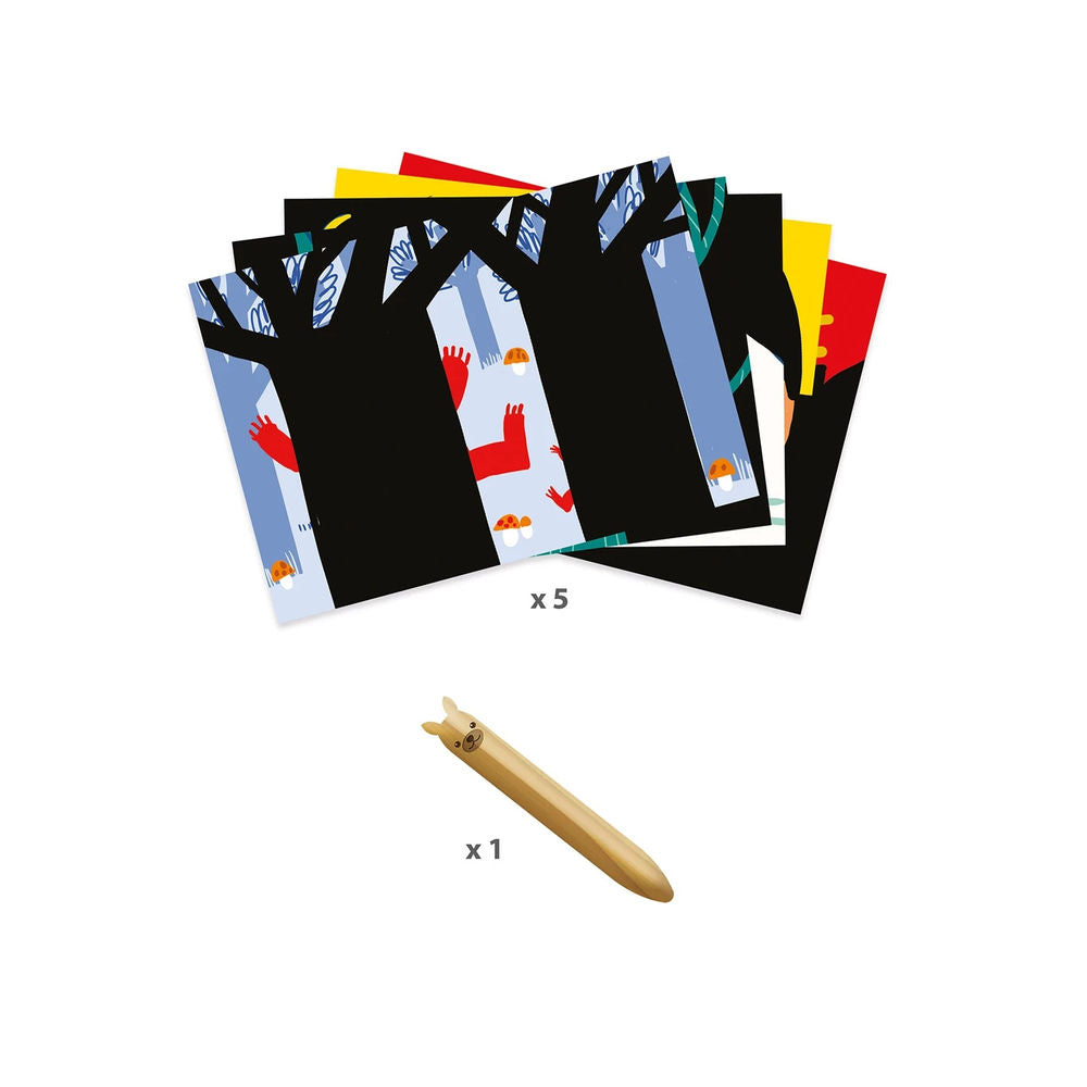 Tableaux à gratter Djeco découverte des animaux