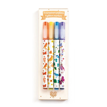 Djeco 4 Marker Glitzer Tinou