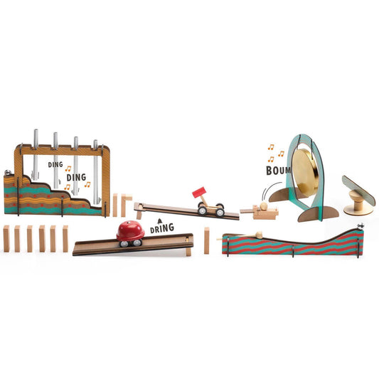 Djeco jeu de réaction en chaîne Zig &amp; Go, 52 pièces