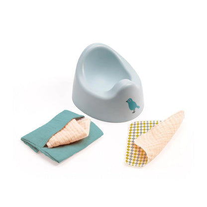 Pot et lingettes humides Djeco Pomea