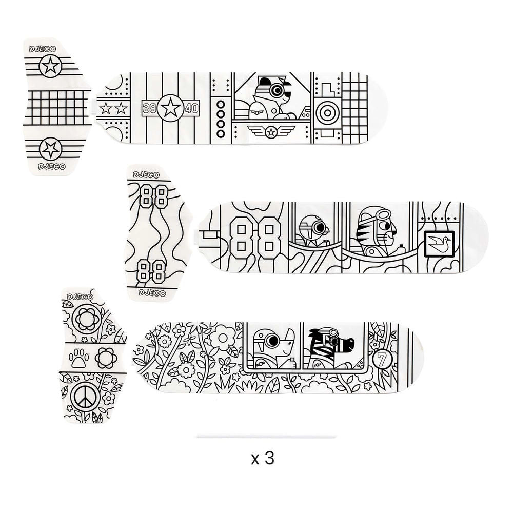 Djeco DIY - avions à colorier