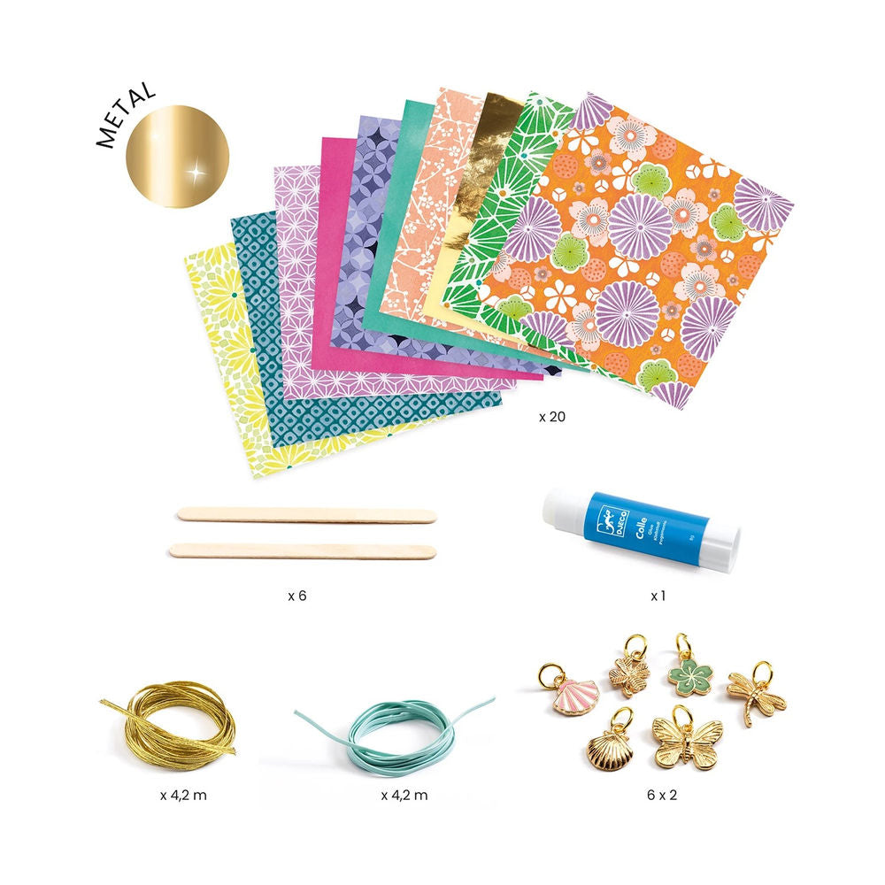 Djeco DIY - perles et bracelets en papier dorés