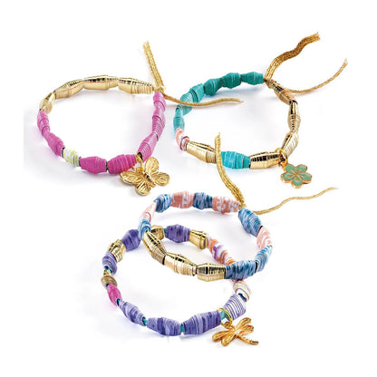 Djeco DIY - perles et bracelets en papier dorés