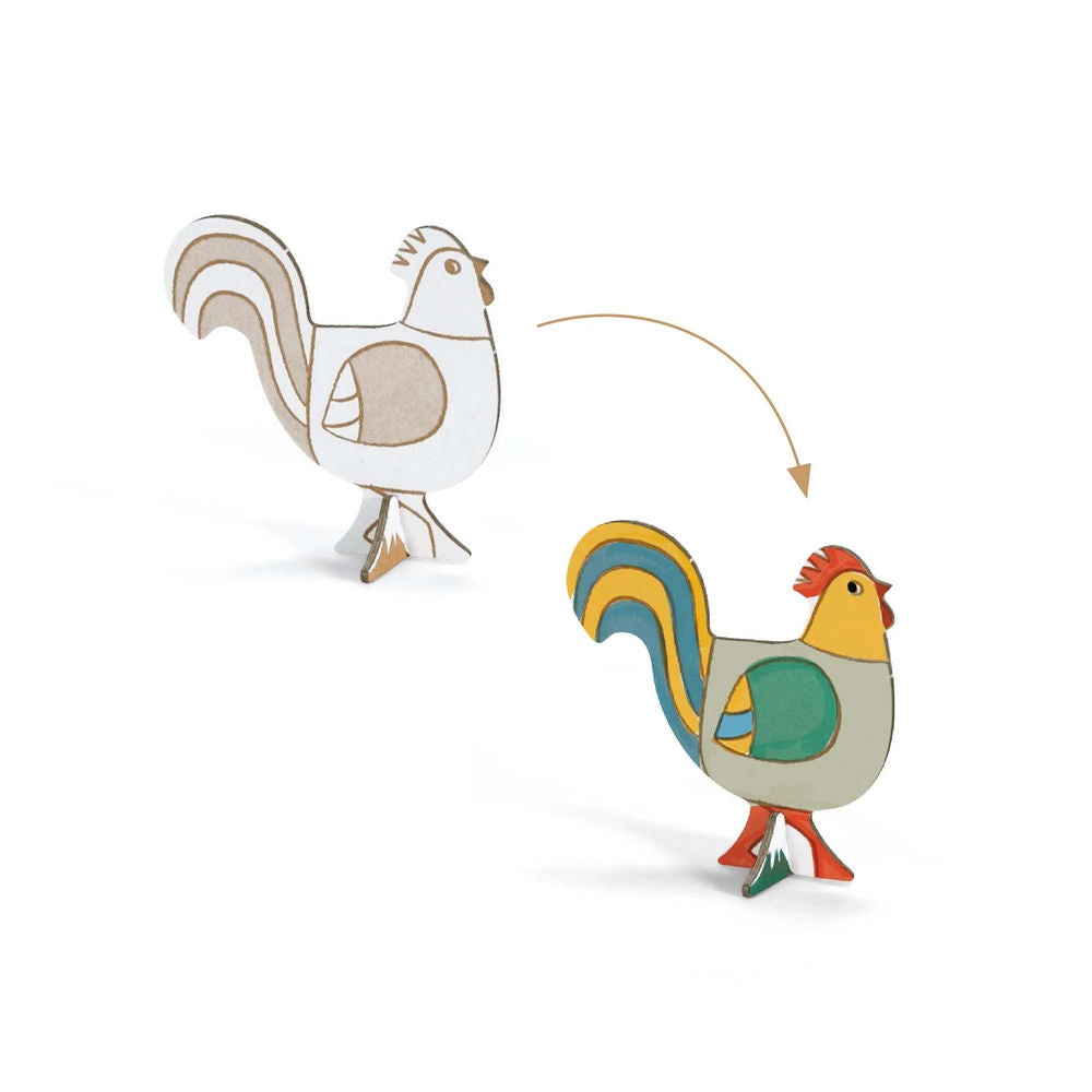 Djeco 3D building and painting set farm