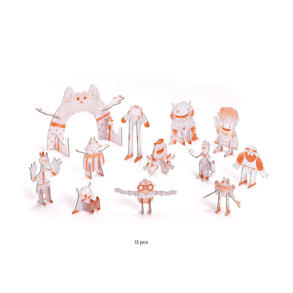 Djeco 3D Building &amp; Painting Set Monster