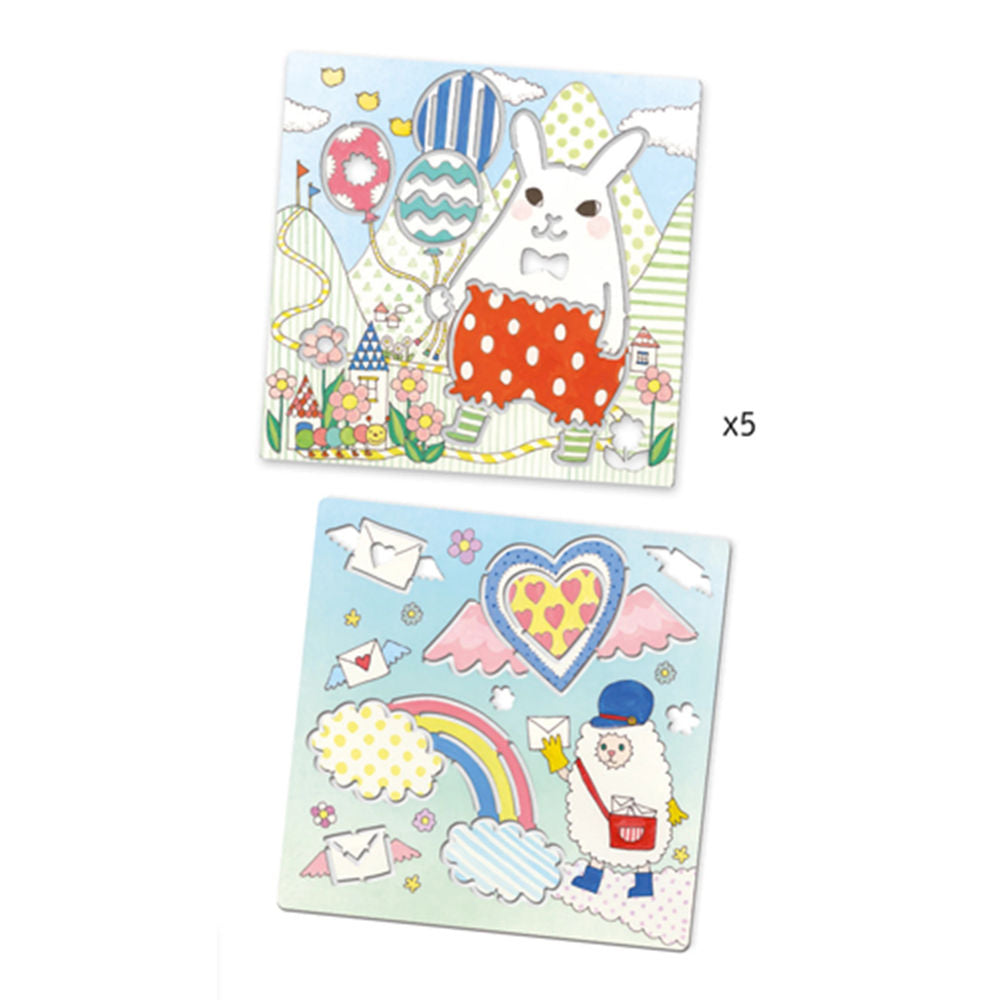 Djeco stencils Kawailand