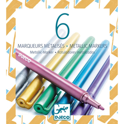 Djeco 6 Markers metallic