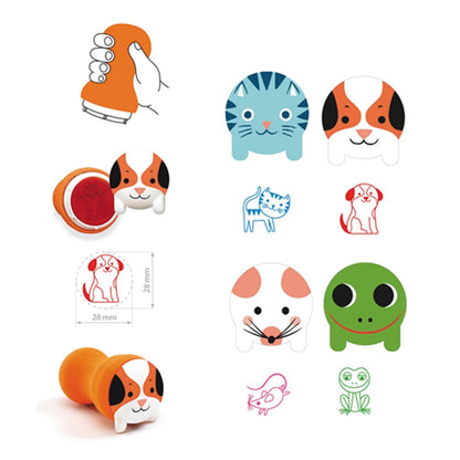 Djeco Toddler Stamps Garden Animals