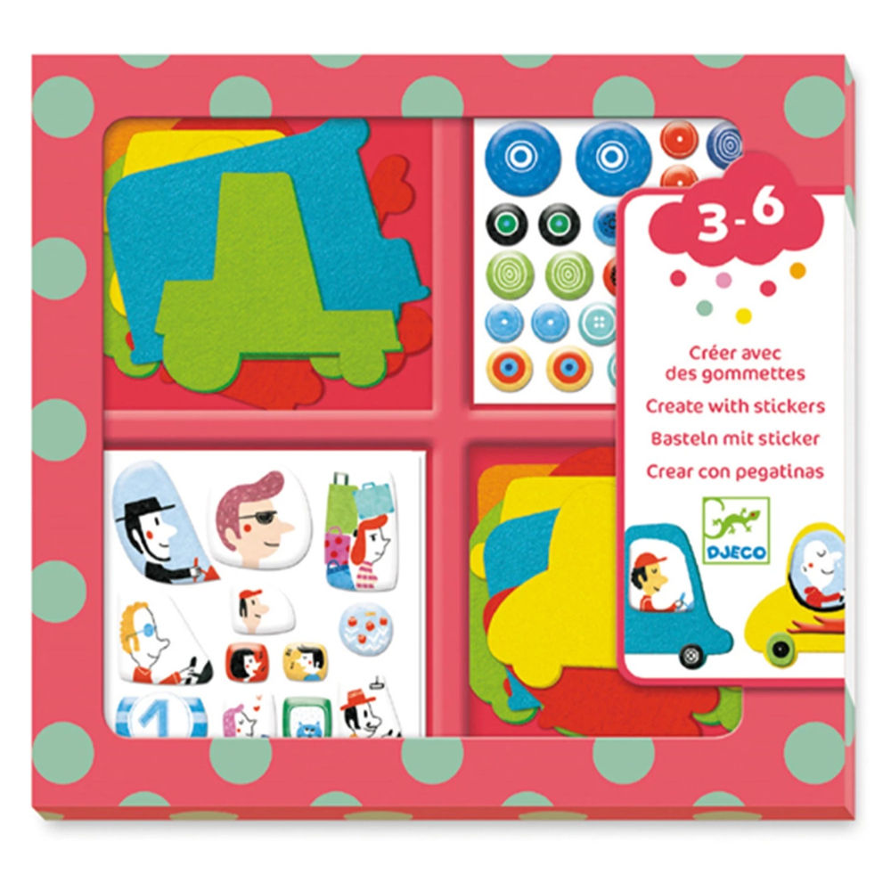 Djeco autocollants images voitures