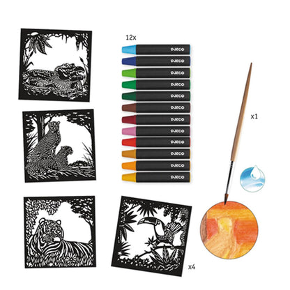 Djeco watercolor in backlight