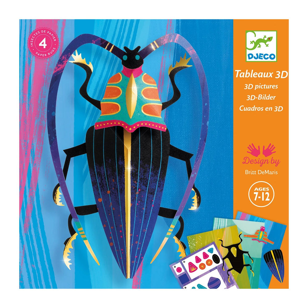 Djeco 3D pictures paper beetles