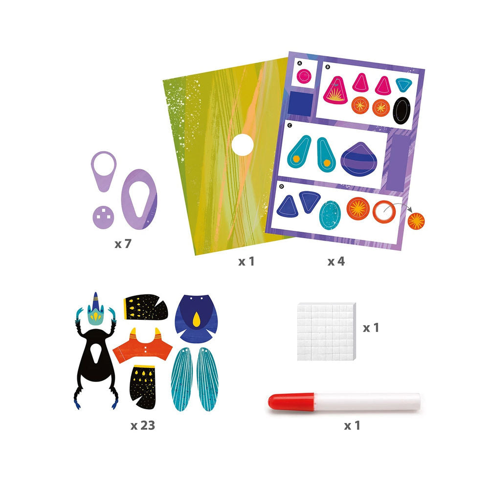 Djeco 3D pictures paper beetles