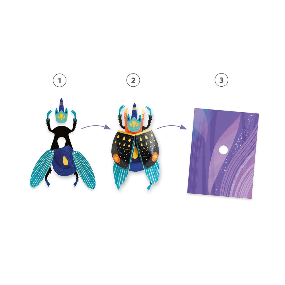 Djeco 3D pictures paper beetles