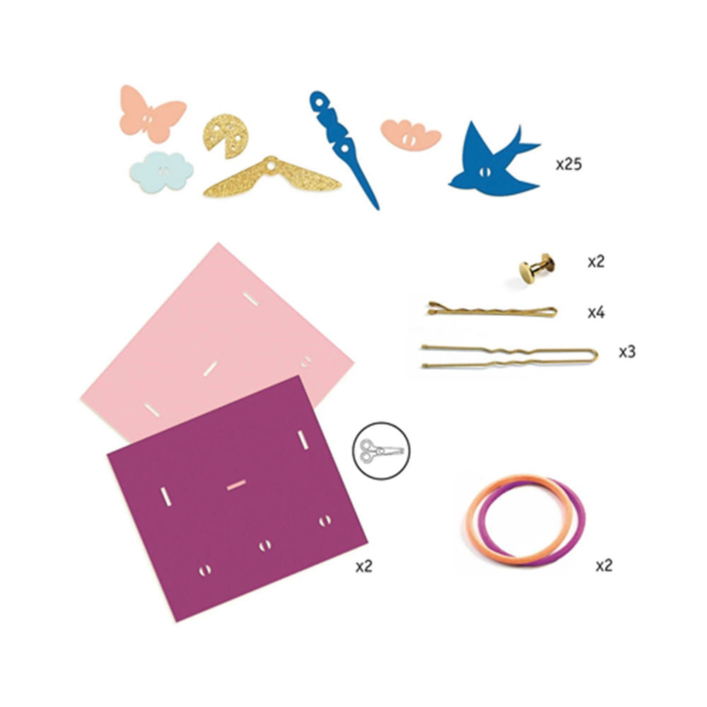 Djeco Artistic plastic hairdressing accessories