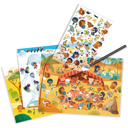 Djeco decals - savannah, desert, north pole