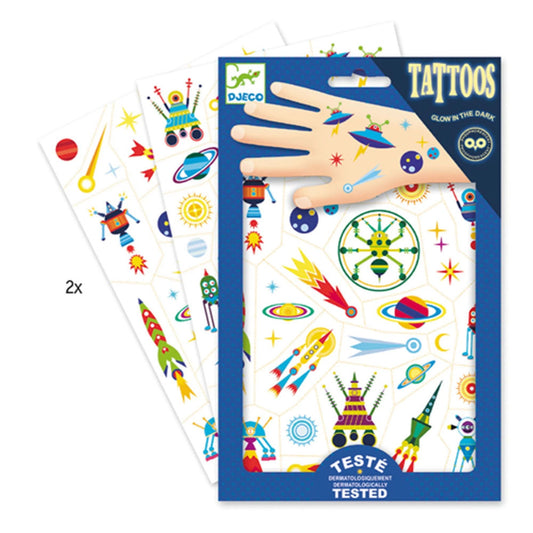 Djeco Tattoos Glow in the Dark Space