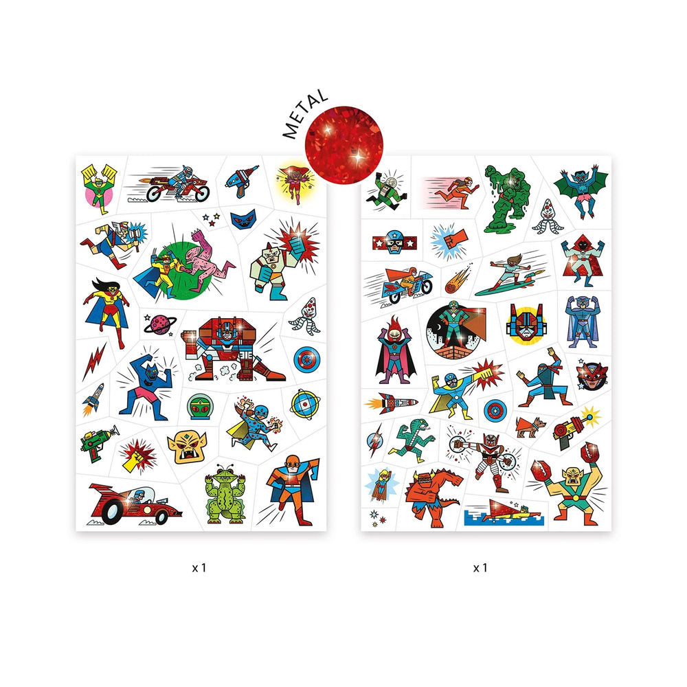 Djeco Tattoos Heroes vs Villains