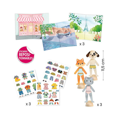 Stickercollage Bonjour Paris