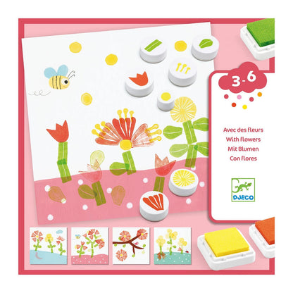 Djeco stamp set flowers