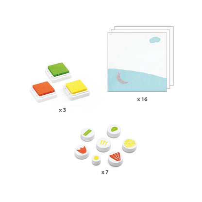 Djeco stamp set flowers