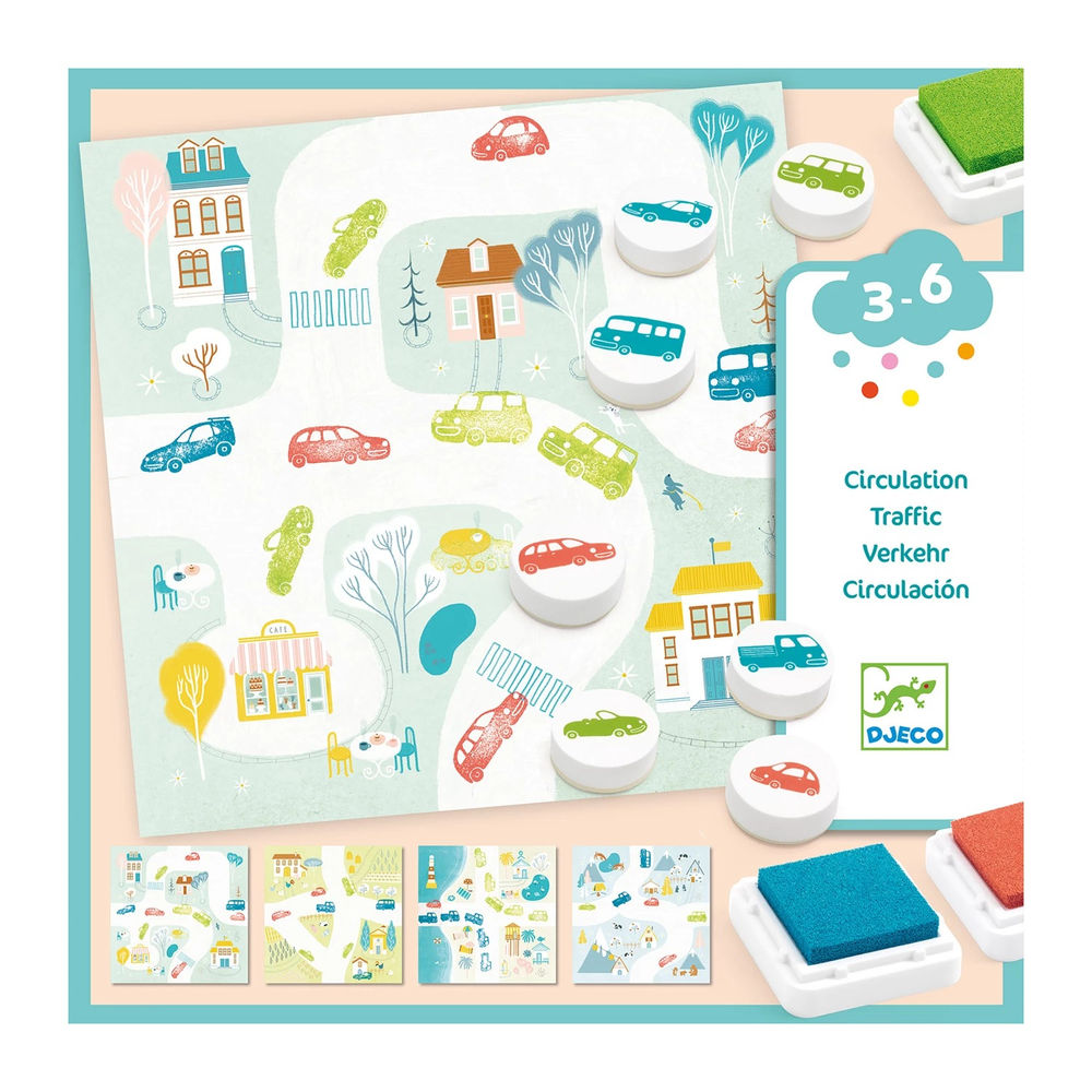 Djeco stamp set traffic