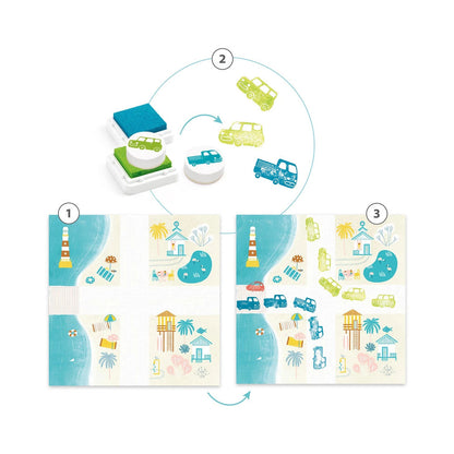 Djeco stamp set traffic