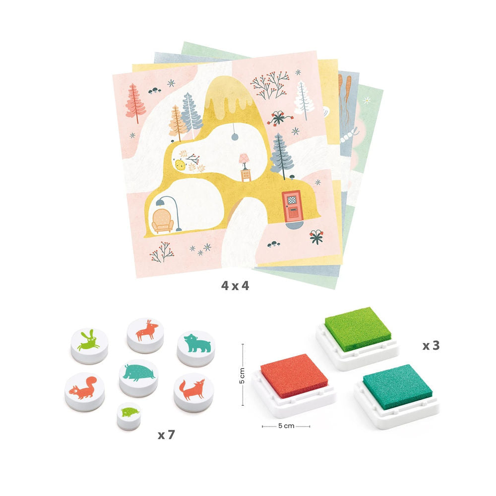 Djeco stamp set Visiting