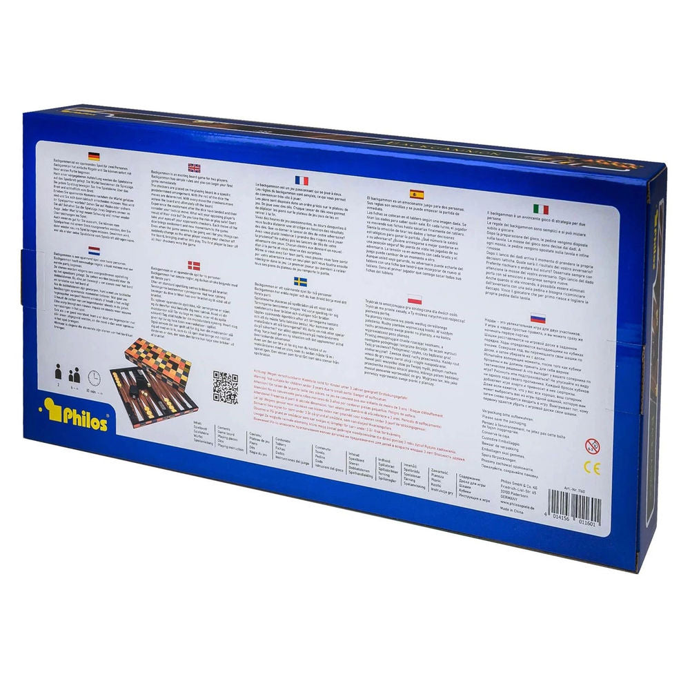 Philos Backgammon Fourni, grand, fermeture magnétique