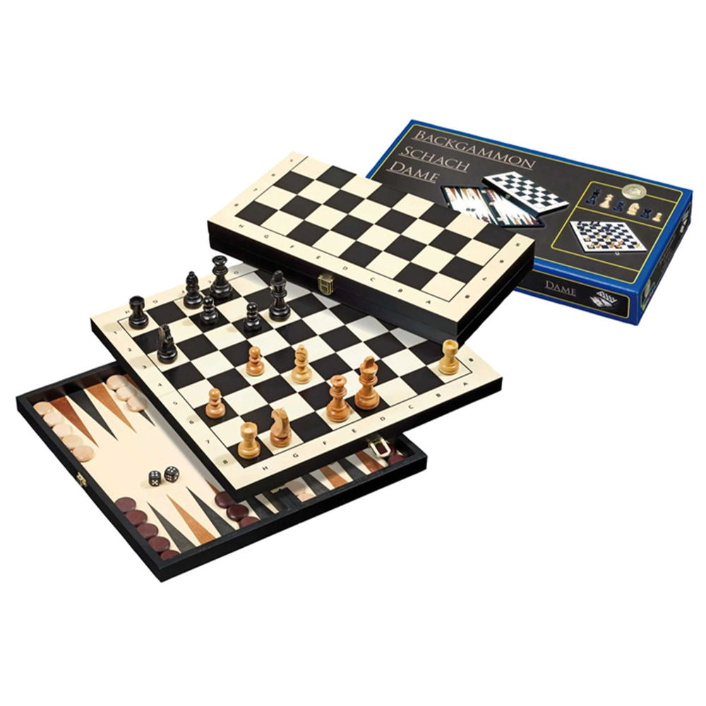 Jeu de dames de backgammon d'échecs de voyage Philos