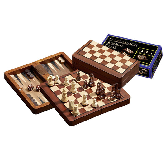 Jeu de dames de backgammon d'échecs Philos, champ 18 mm, magnétique