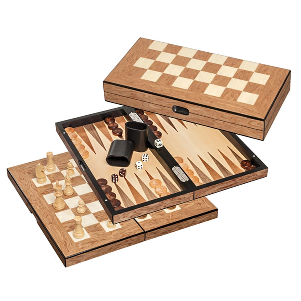 Jeu de dames de backgammon d'échecs Philos, champ 40 mm