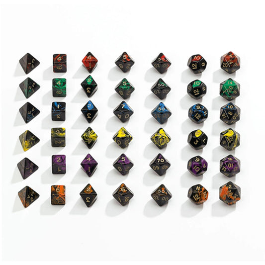 Philos Dice - oblivion - blue - bag of 7