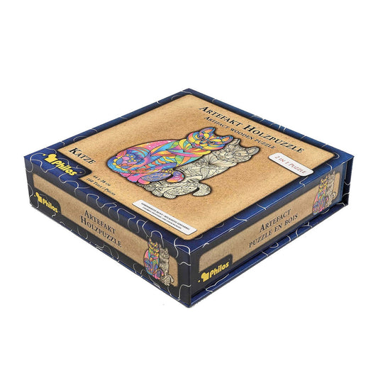 Puzzle en bois artefact Philos 2 en 1 chat, 160 pièces