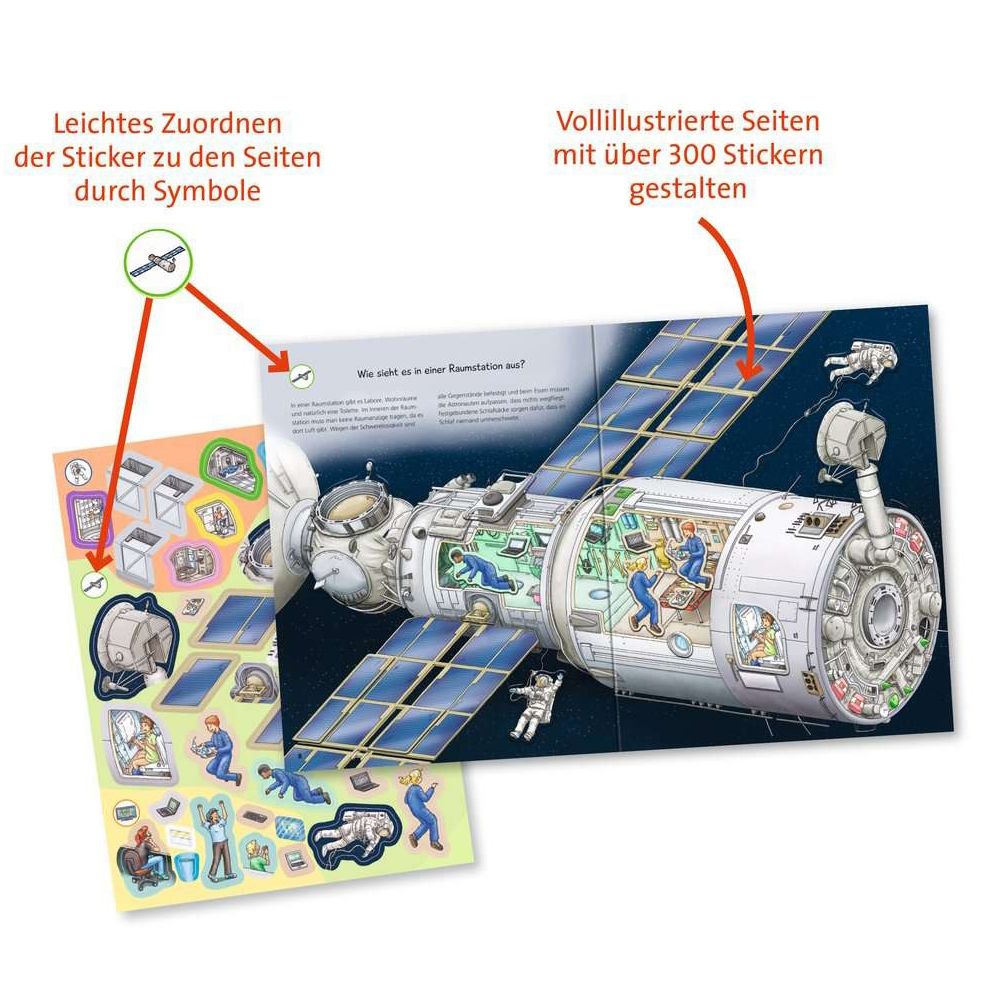 Ravensburger Pourquoi ? Pour quelle raison? Pourquoi? Livre d'autocollants : Espace