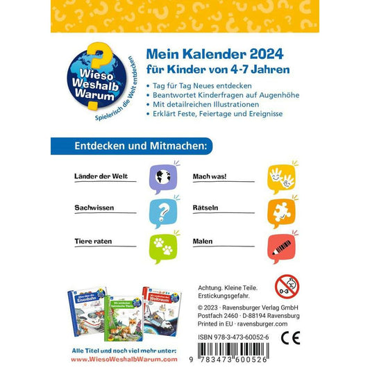Ravensburger Wieso? Weshalb? Warum?: Mein Kalender 2024