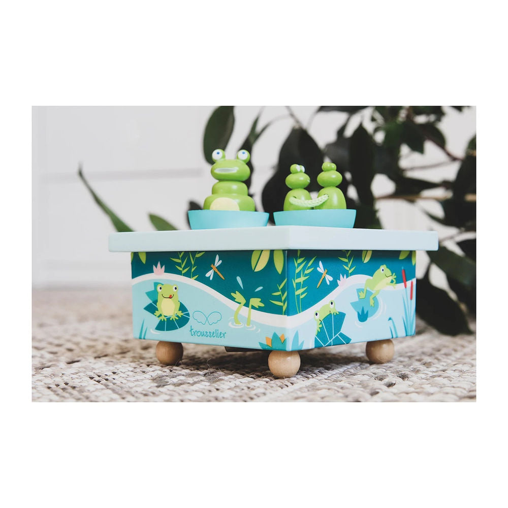 Trousselier Spieluhr mit tanzenden Frösche, magnetisch