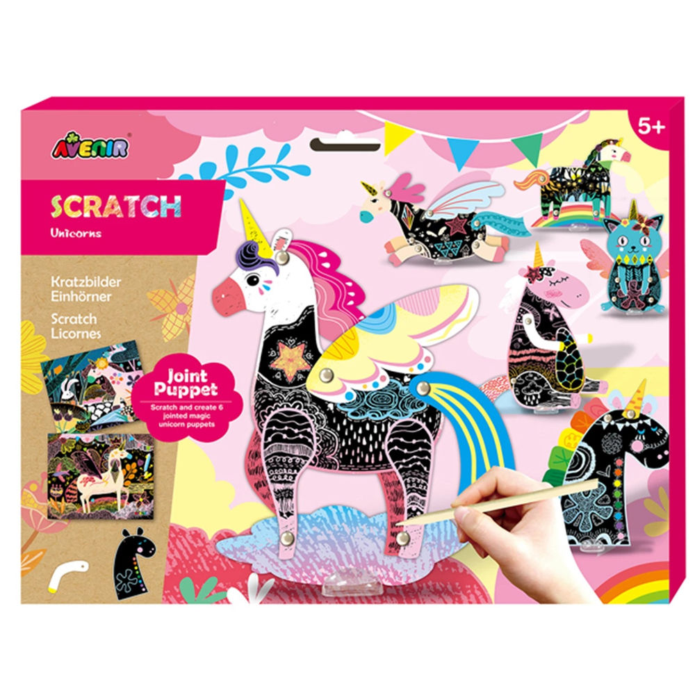 Marionnette articulée Avenir Scratch Licornes