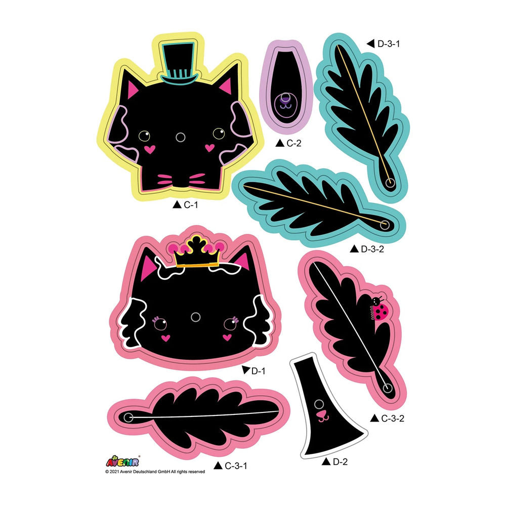 Avenir Kratzbilder Katzenstrauss