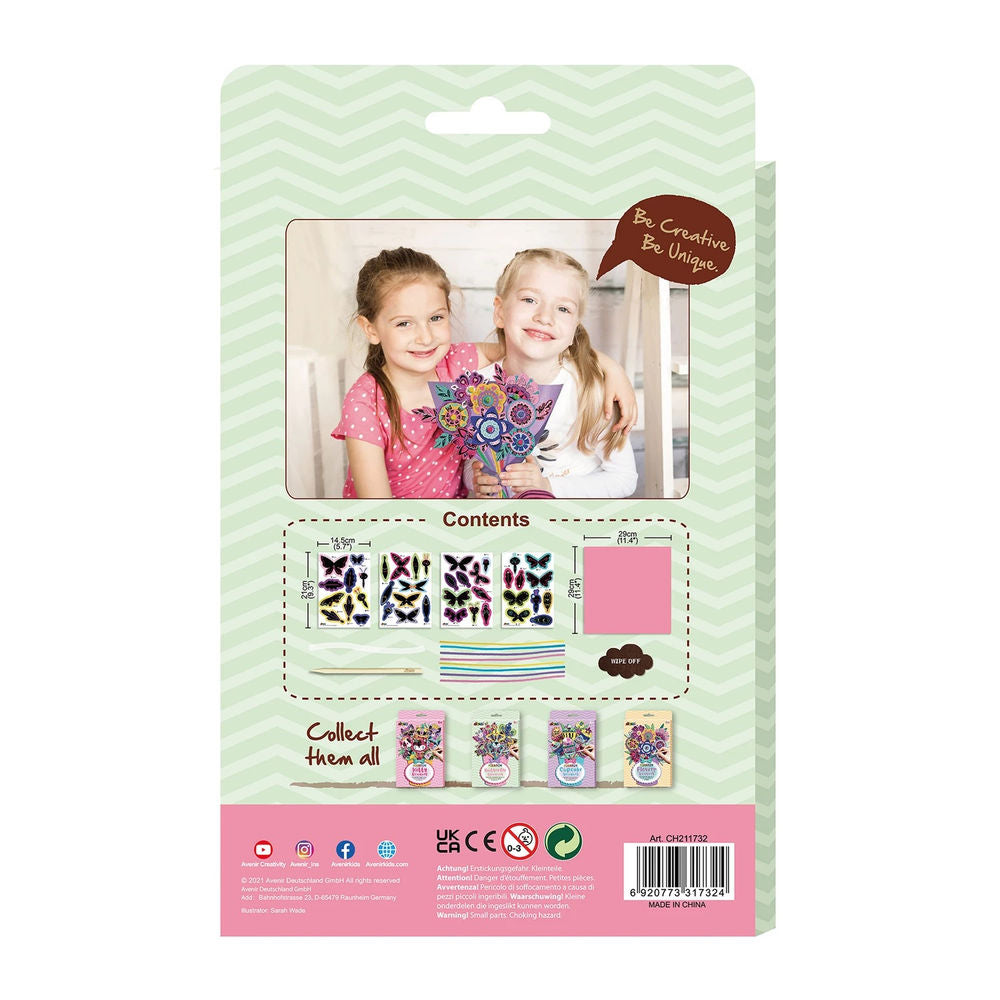 Avenir Kratzbilder Schmetterlingsstrauss