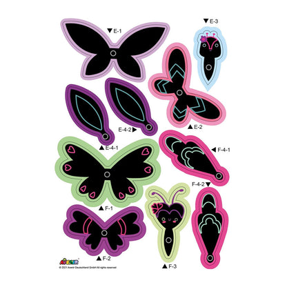 Avenir Kratzbilder Schmetterlingsstrauss