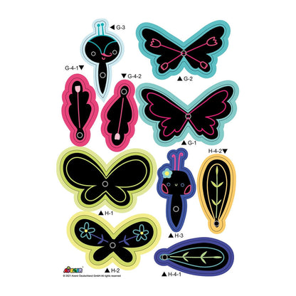 Avenir Kratzbilder Schmetterlingsstrauss