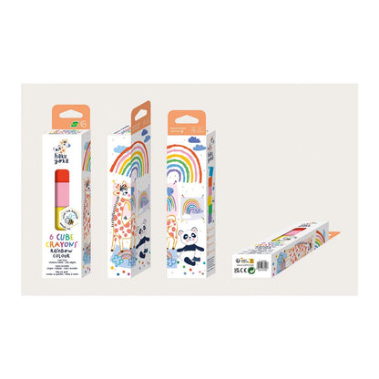 Wachsmalkreide Würfel bunt
