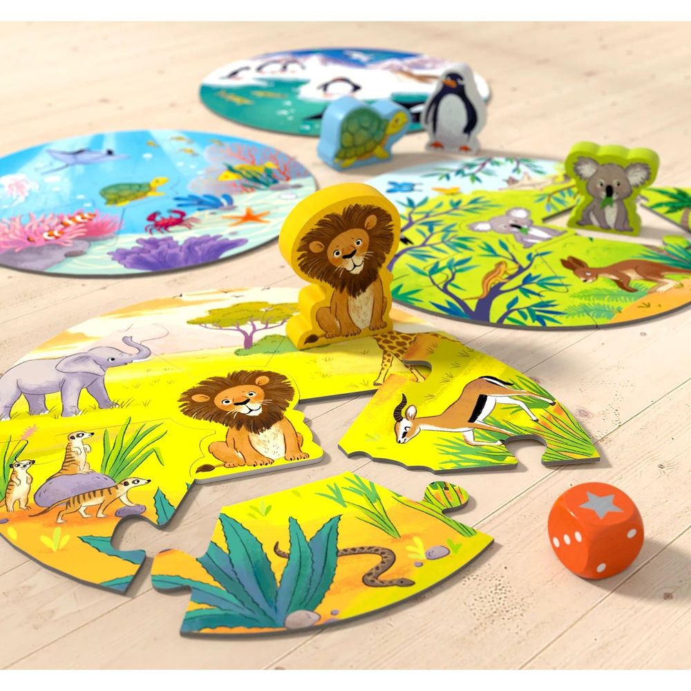 Game meets Puzzle - Wo leben Löwe & Co.?