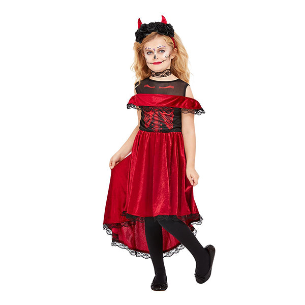 Costume de diable de carnaval taille rouge. M.