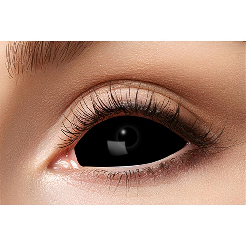 Fasnacht lentilles de contact sclera noires Ø22mm
