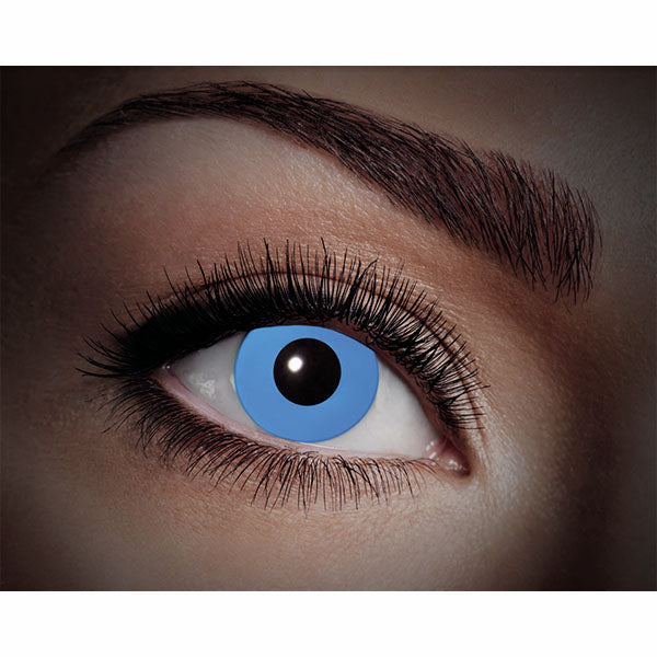 Lentilles de contact UV bleues