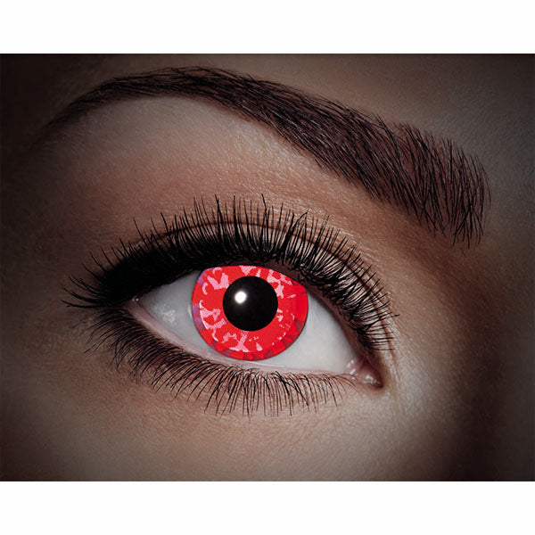 Lentilles de contact UV Fasnacht rouge Diamant
