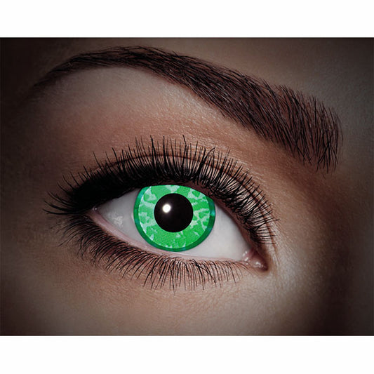 Fasnacht lentilles de contact UV vert diamant