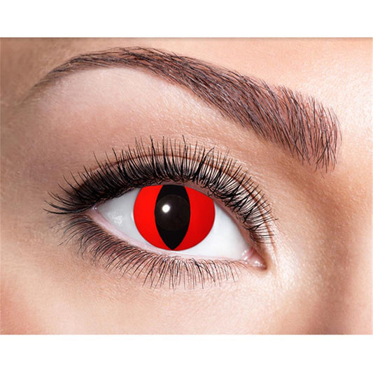 Lentilles de contact chat rouge